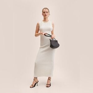 Mango Back Slit Knit Dress